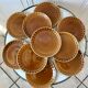 Dessert service Sarreguemines in slurry flat cake and 12 dessert plates 60s