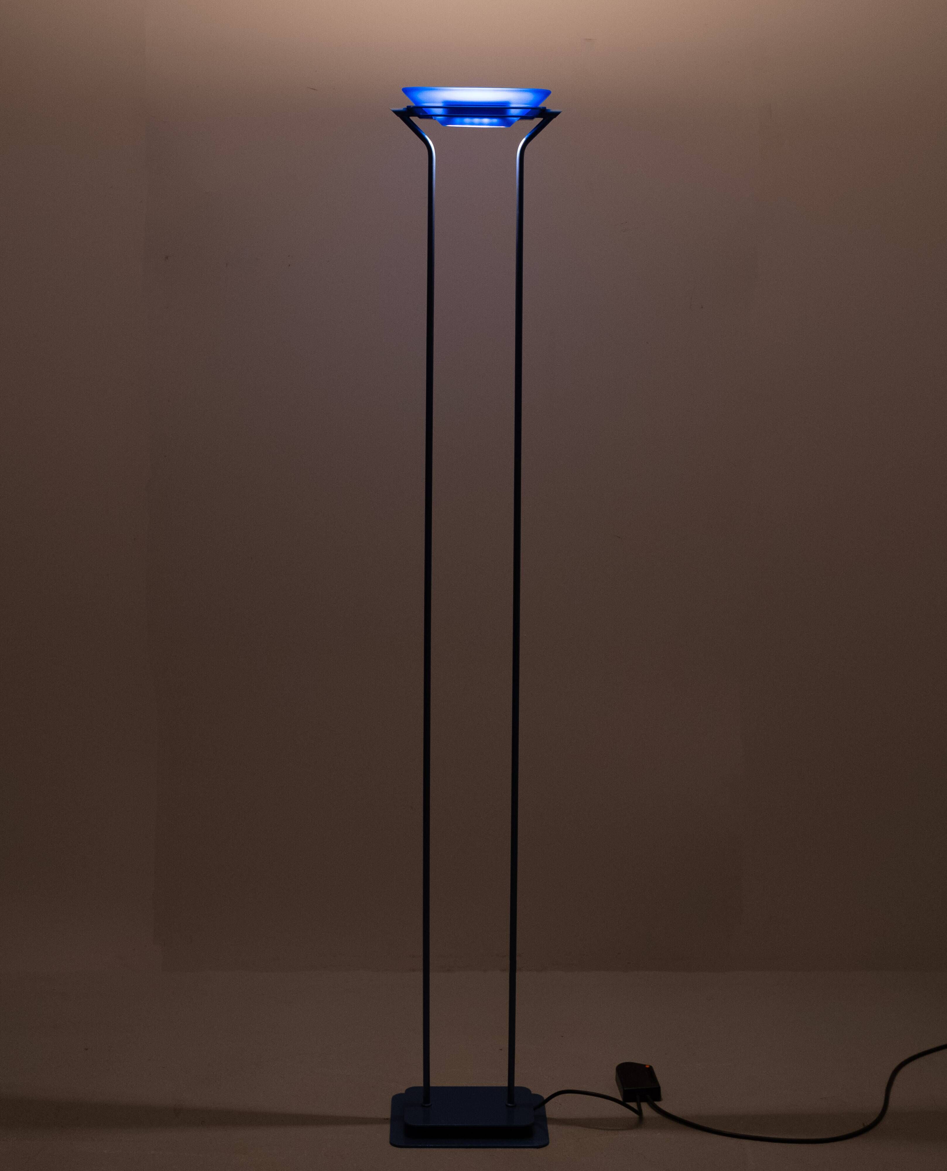 Post modern light Blue Halogen Floor lamp Design by Jordi Vilardell