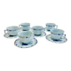 6 octagonal tea cups and saucers porcelain Haviland Limoges