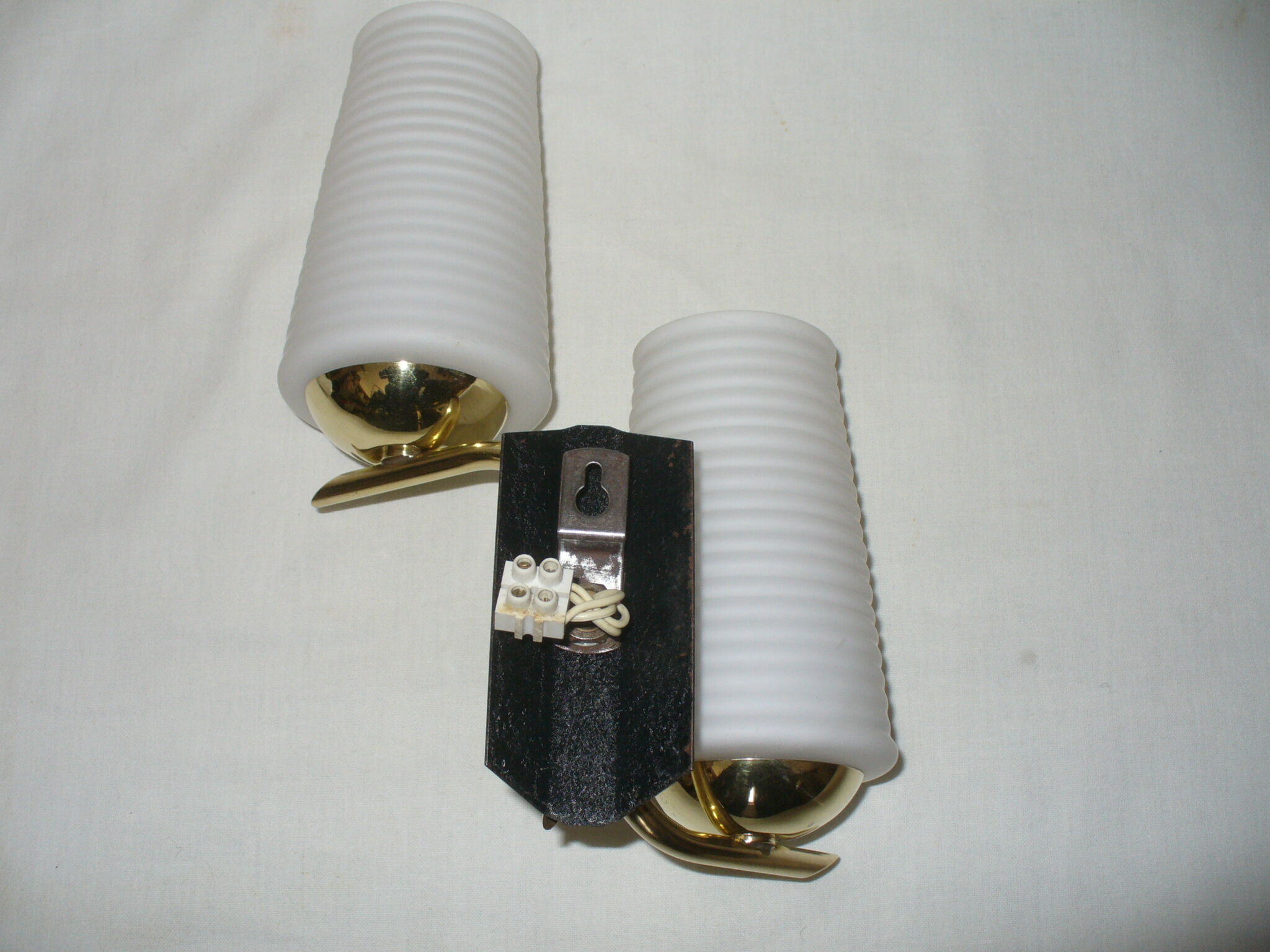 Pair of double wall lamps from the 50s