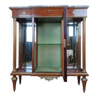 Parisian Louis XVI mahogany display case circa 1800