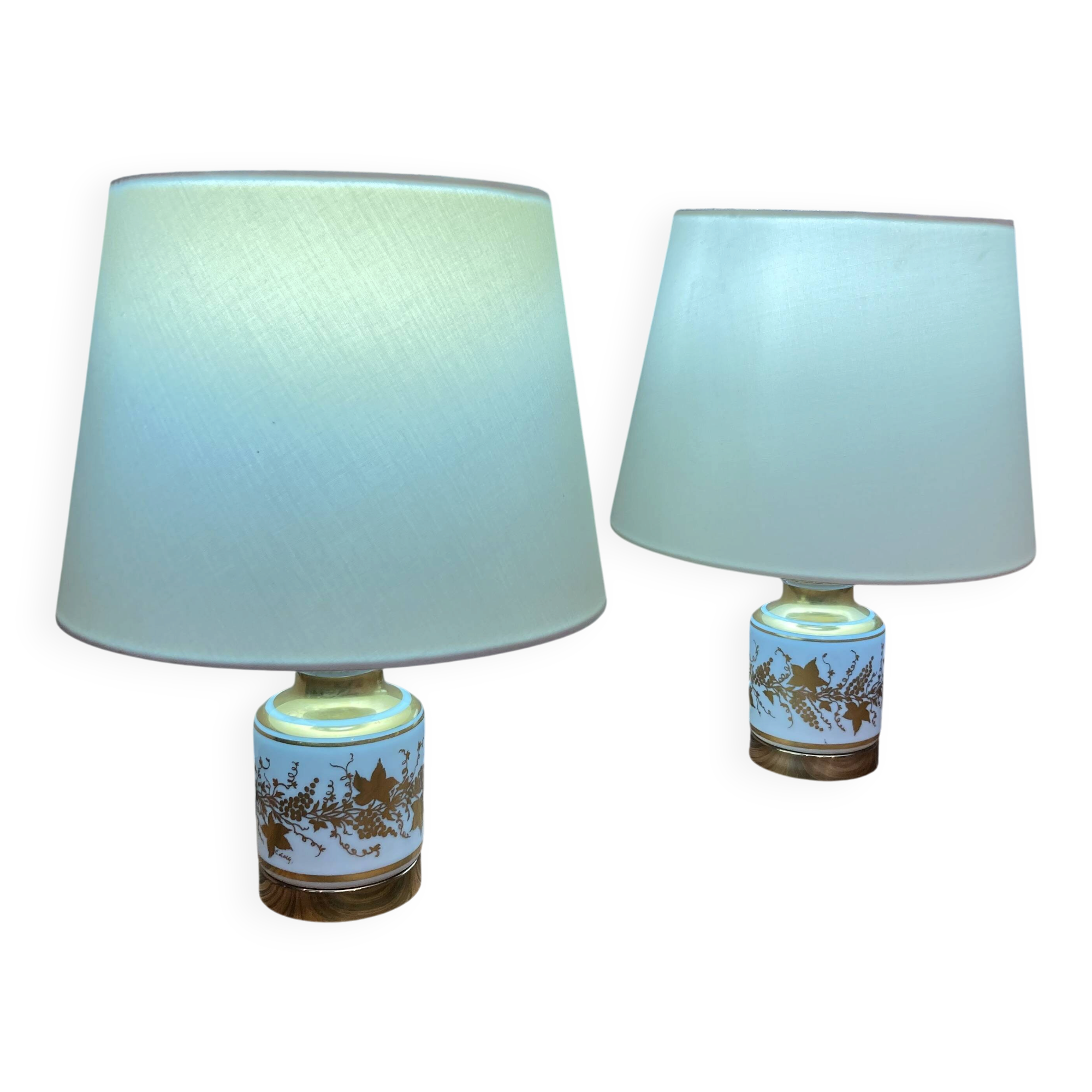 Pair of ceramic lamps "1950s scandinavian design".