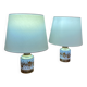 Pair of ceramic lamps "1950s scandinavian design".