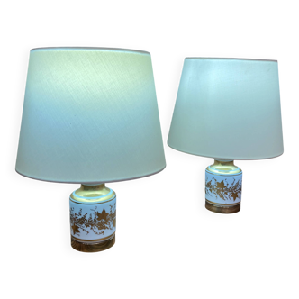 Pair of ceramic lamps "1950s scandinavian design".