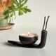 Brutalist escargot vintage candle holder