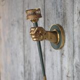 Bronze wall light Lucien Gau vintage, wall sconce, vintage hand sconce.
