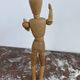 Articulated drawing puppet, wooden mannequin, drawing accessory, vintage French, window decor