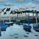 HST painting "Port of Cherbourg" Marine Normandy / Brittany by Robert Leboucher