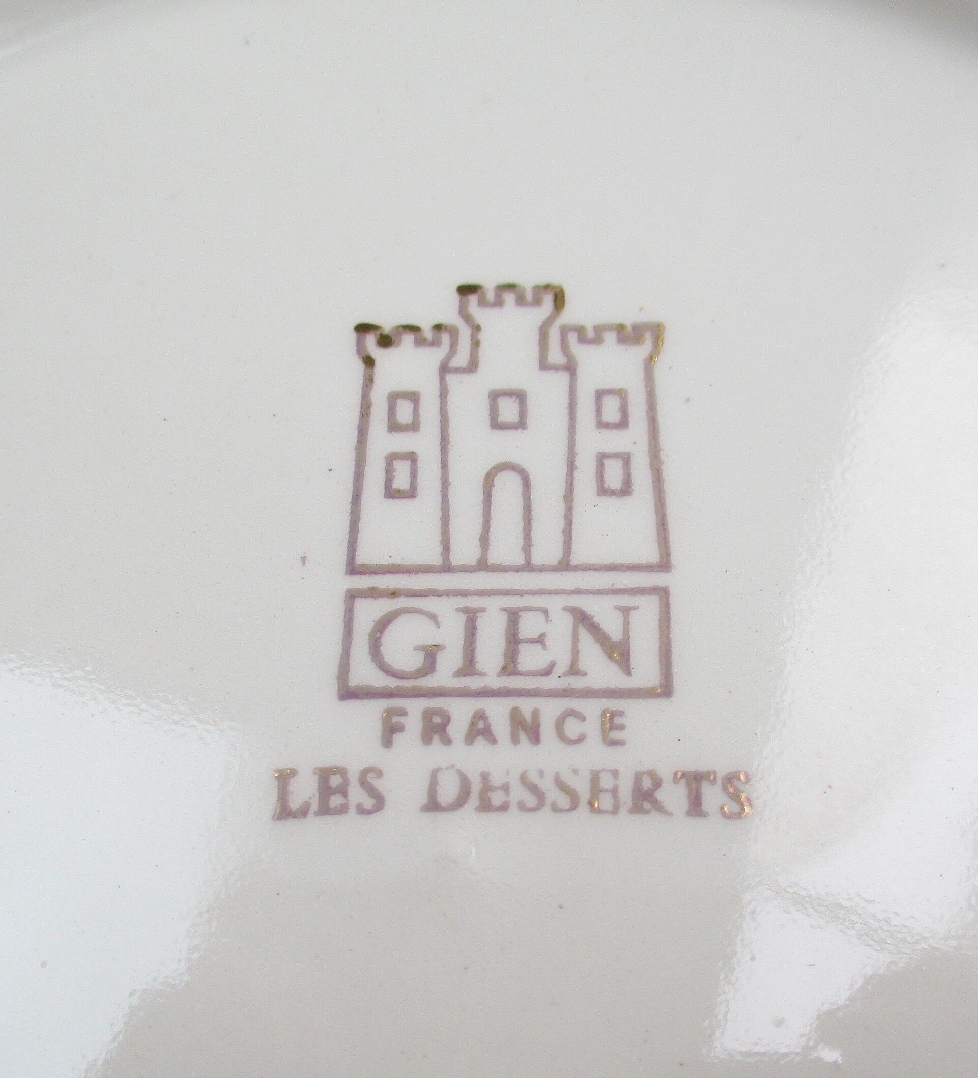 Gien ceramic "desserts" service - fruit, cake, cream