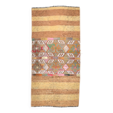 3x6 Light Yellow & Brown Turkish Kilim Rug, 83x173