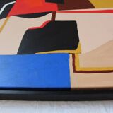 Original abstract art on stretched canvas 100X80cm by Bodasca