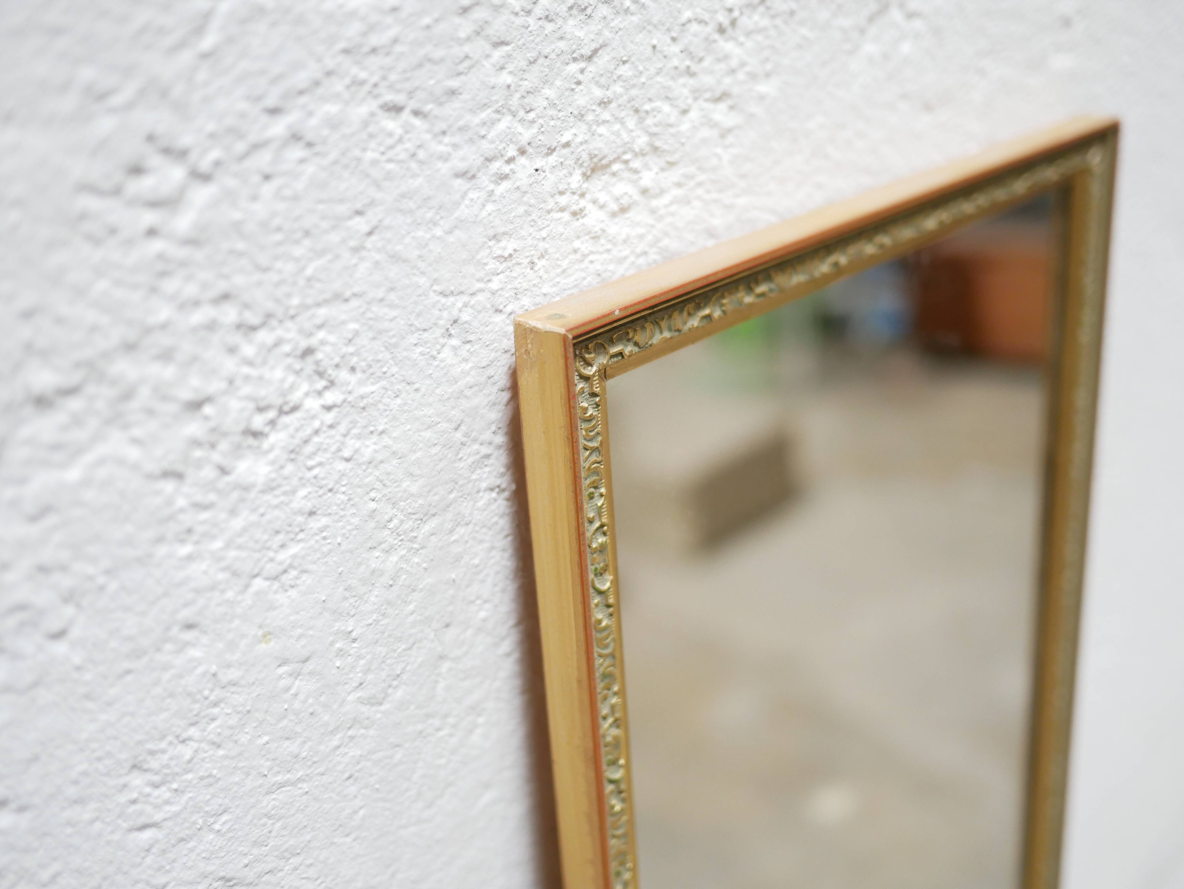 Vintage mirror in gilded wood 126cm x 28cm