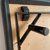 Lit 'Marlo' en cuir noir, Afra & Tobia Scarpa pour Molteni, Italie années 1980