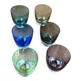Coloured Space Age shot glasses by Gral, mid-century German, 1960s, set of 5.