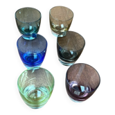 Verres à shot colorés Space Age allemands du milieu du siècle de Gral, années 1960, ensemble de 5