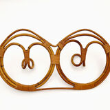 Wall-mounted reed and wicker coat rack by franco albini and franca helg for vittorio bonacina 1958