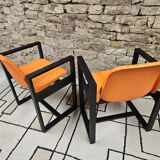 Set of 4 1970s Space Age armchairs