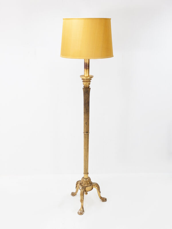 Lampadaire italien Gesso en bois doré