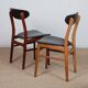 Suite de 4 chaises vintage en bois de style scandinave, 1960