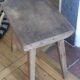 Tabouret bois brutaliste