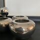 Series of 6 vintage candlesticks in brass and silver metal