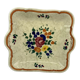 Old hollow square dish with handles made in France Longchamp