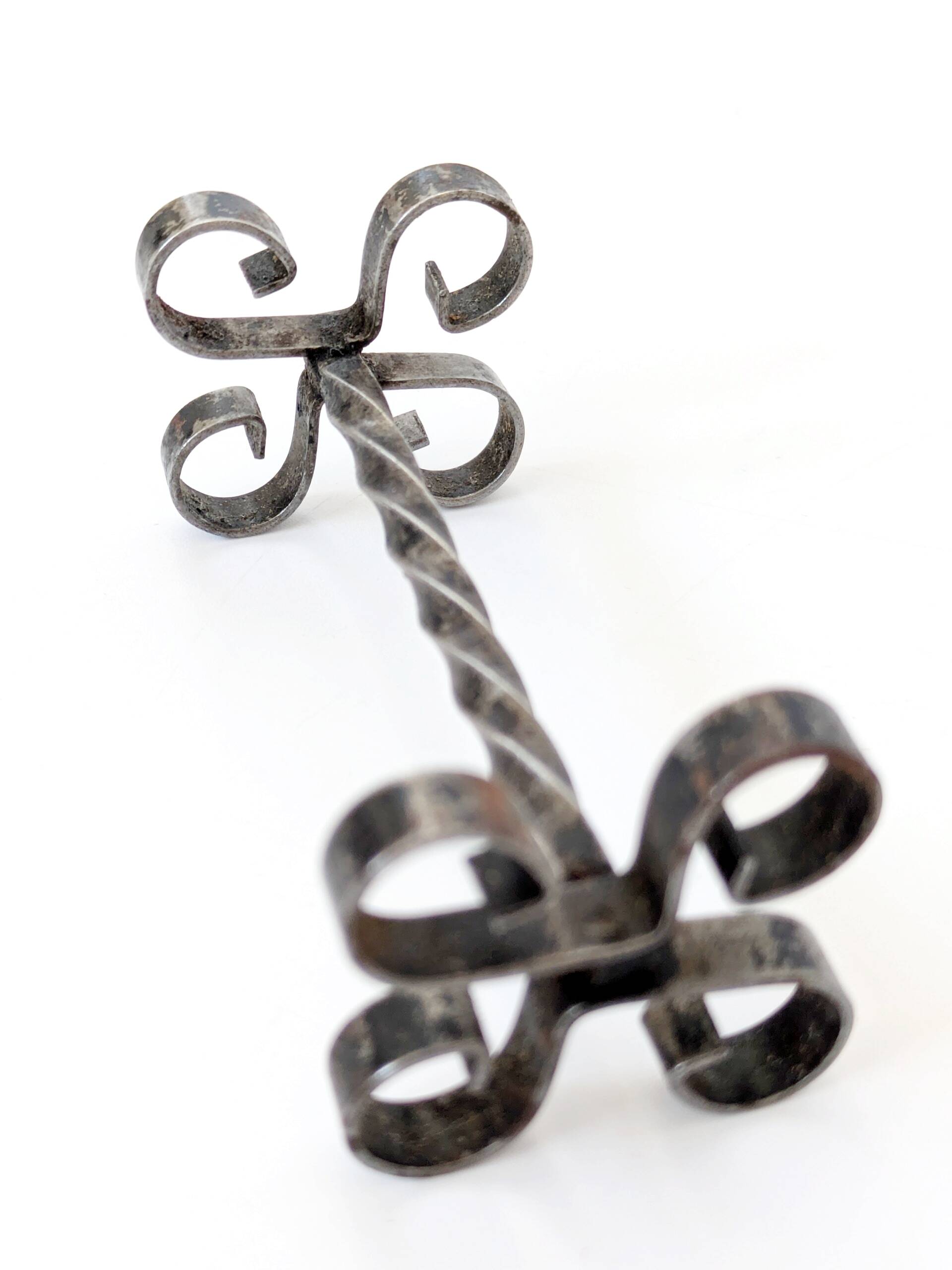 Set of 6 vintage wrought iron knife rests, France, 1970s