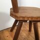 solid oak brutalist organically shaped chair