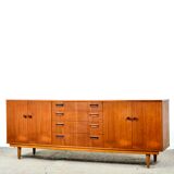 Midcentury tigerwood sideboard / long john. vintage modern / danish / retro / scandinavian style.