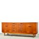 Midcentury tigerwood sideboard / long john. vintage modern / danish / retro / scandinavian style.
