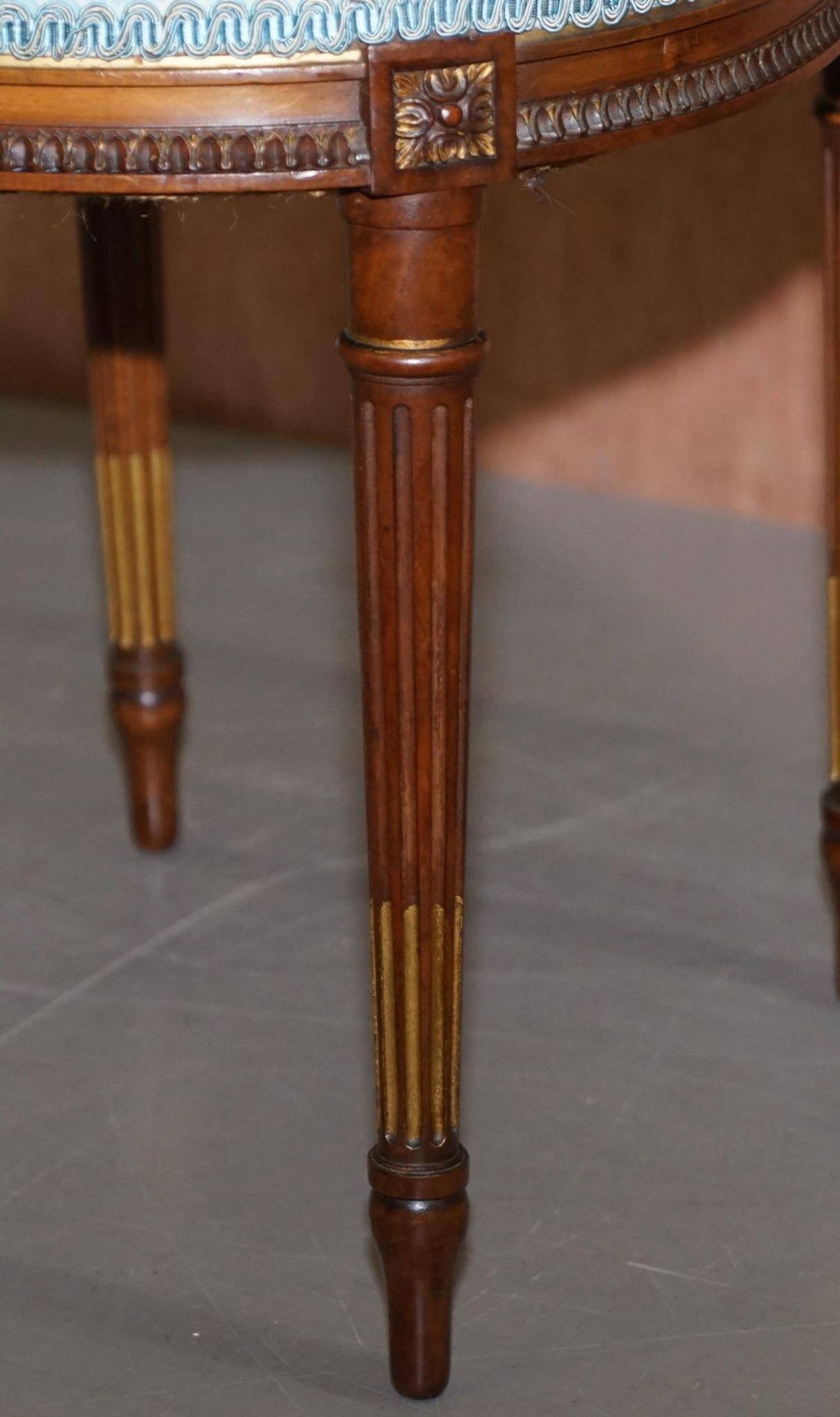 Pair of Carved Golden Wood Accent Chairs