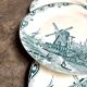 6 flat plates no. 4 Salins in iron earth, "Delft" service