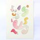 Original abstract painting – coloured organic shapes