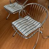 Paire de chaises " LYNN " fauteuils design Gastone Rinaldi éditée par RIMA