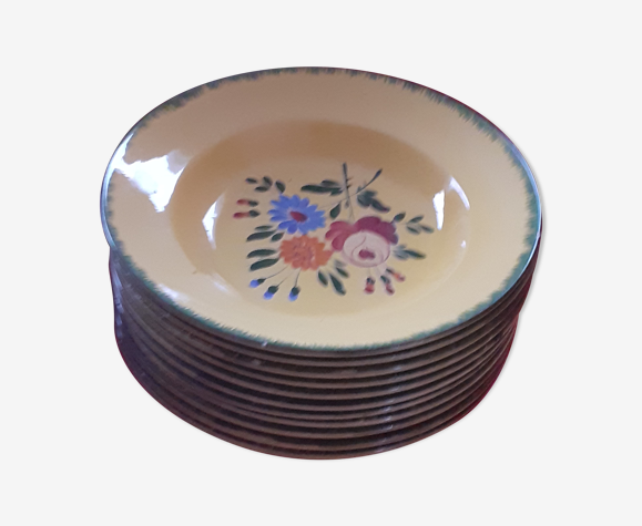 6 assiettes creuses Lonchamp France