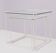 Isocele White and Clear Glass Nesting Tables Max Sauze for Max Sauze studio