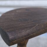 Turned wooden tripod stool