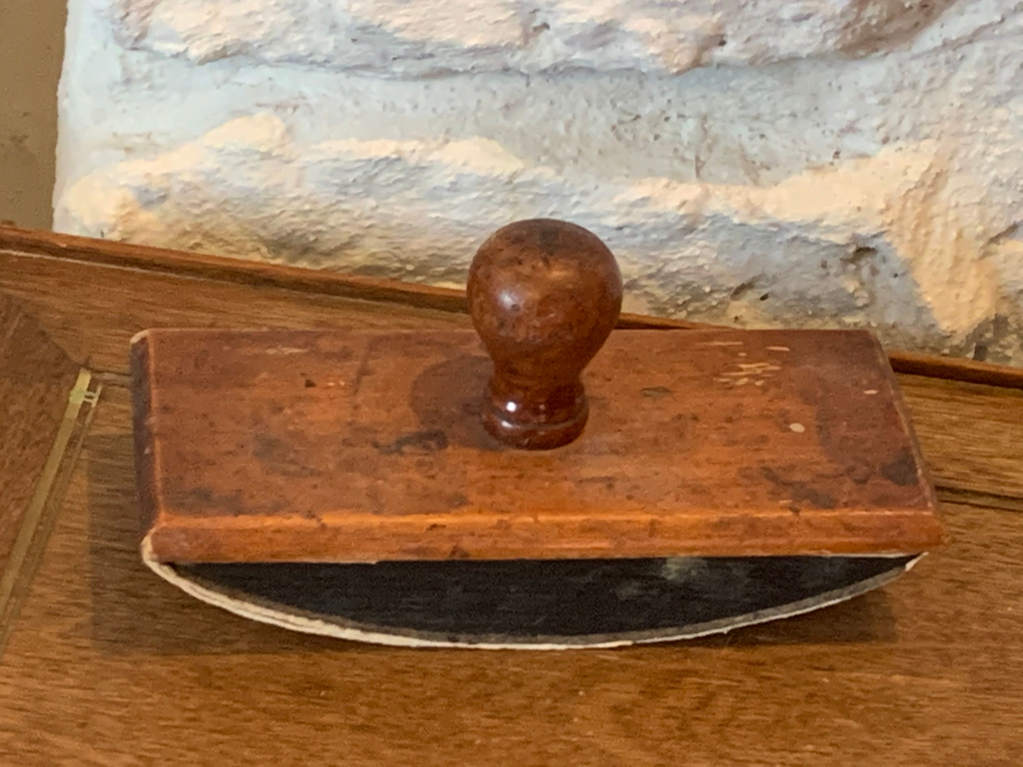 Old wooden blotter stamp