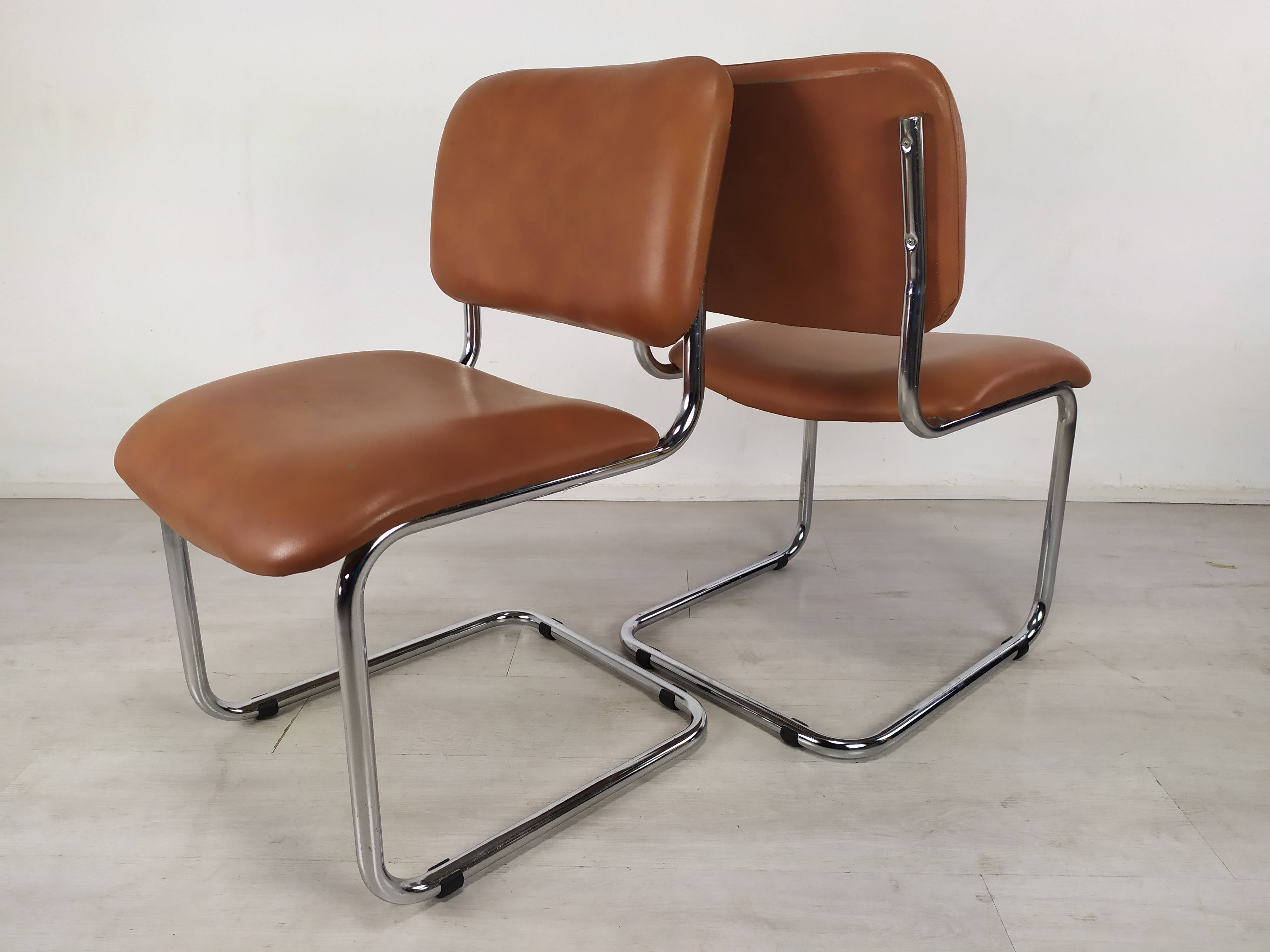 Imitation leather chairs