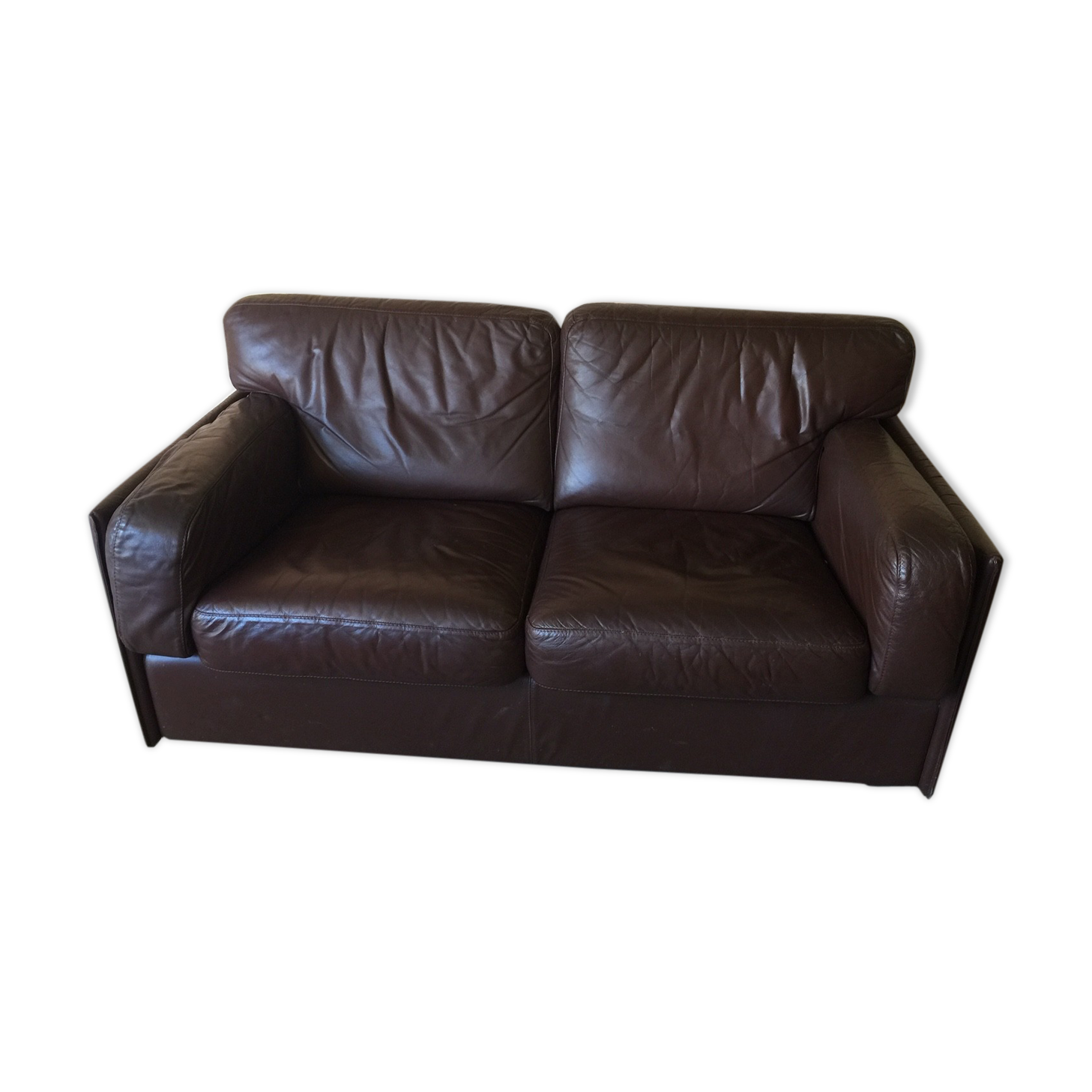 2-seater leather leolux sofa
