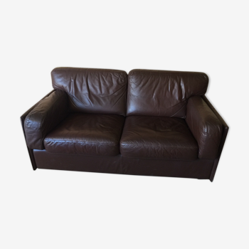 2-seater leather leolux sofa