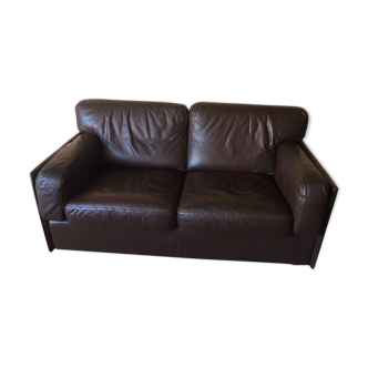 2-seater leather leolux sofa