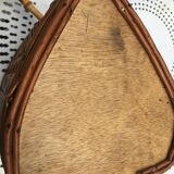 60'S braided wicker basket / hand bag