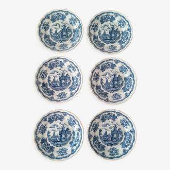 Set of six dessert plates