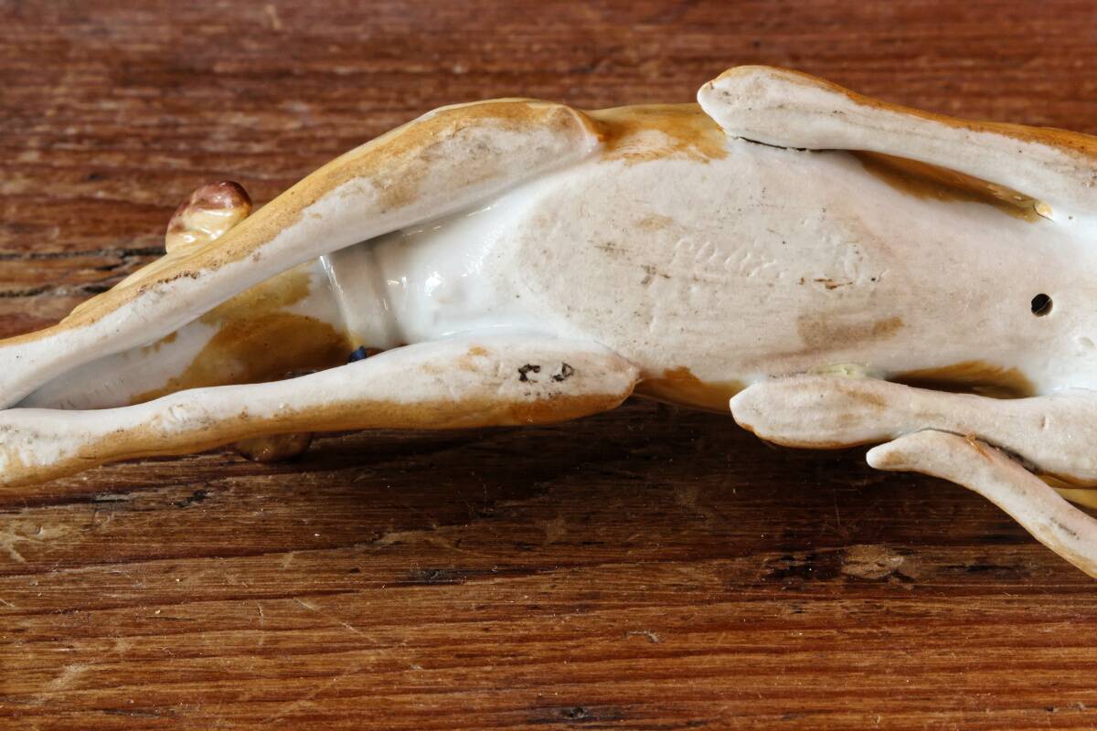 Porcelain biscuit greyhound