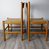 2 chaises corde raphia tressée