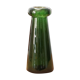 Vase en verre vert, verre soufflé bullé, vintage
