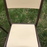 Set of 6 70s school chairs in different patinas and models