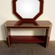 Burgundy octagonal mirror Éric Maville