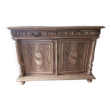 Old sandblasted walnut low sideboard